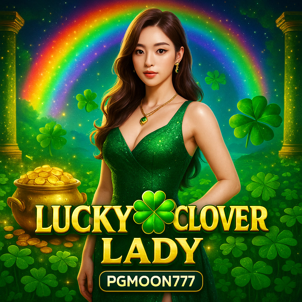 LUCKY CLOVER LADY สล็อตโคลเวอร์แห่งโชคจาก PGMOON777 โบนัสแตกง่าย