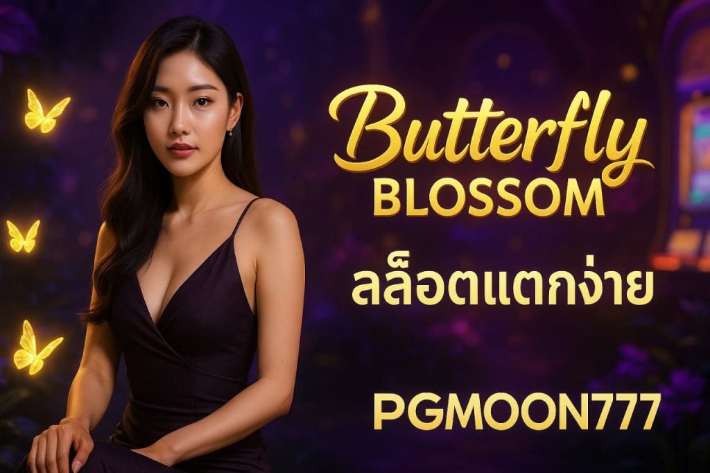 Butterfly Blossom สล็อตผีเสื้อแห่งโชคลาภ เกมแตกง่ายประจำปี 2025 จาก PGMOON777