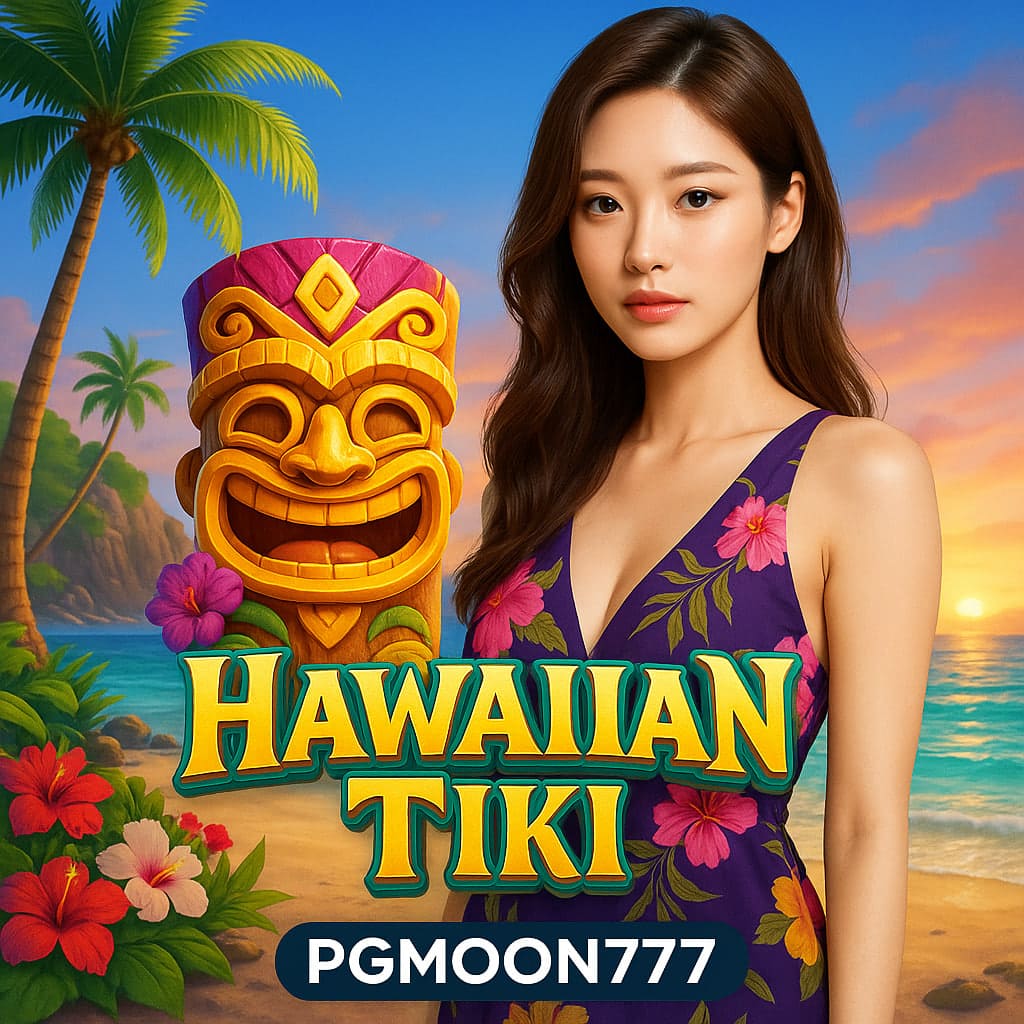 PGMOON777 เปิดโลก “HAWAIIAN TIKI” สล็อตบรรยากาศเกาะสวรรค์แห่งโชคลาภ